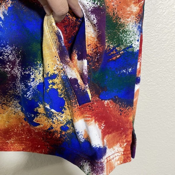 REEBOK Hoodie Unisex Size 2XL Rainbow Pullover Short Sleeve - Picture 4 of 9